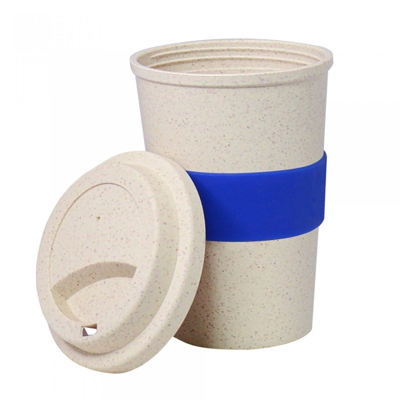 Mug Boo, en fibra de bambu biodegradable,  420 ml,  13.4 x 9.3 cmts