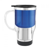 Mug Lucca, 16 oz, exterior acrilico, vaso interior en acero inoxidable, 15.8 x 8.7 cmts