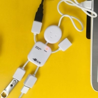 Multipuerto Niño, 4 puertos USB, 13.2 x 4 cmts