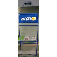 Exhibidor de Periódicos de 2 puestos, elaborado en Vinilo.