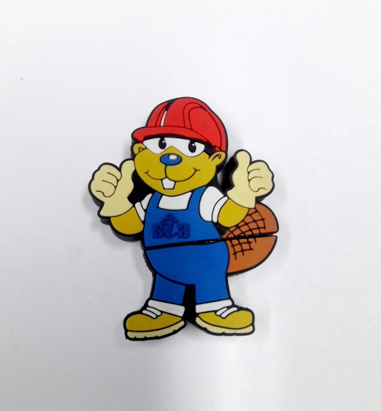 Memoria USB en PVC 2D diseño Ardilla con Overol