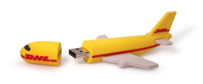 Memoria USB en PVC 3D diseño Avion de DHL