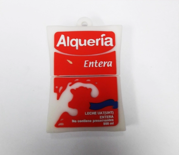 Memoria USB en PVC 2D diseño Bolsa de Leche