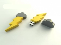 Memoria USB en PVC 2D diseño de Rayo