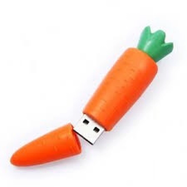Memoria USB en PVC 3D diseño Zanahoria