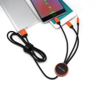 Cable Multiconector x 3 logo iluminado