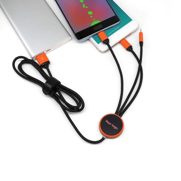 Cable Multiconector x 3 logo iluminado
