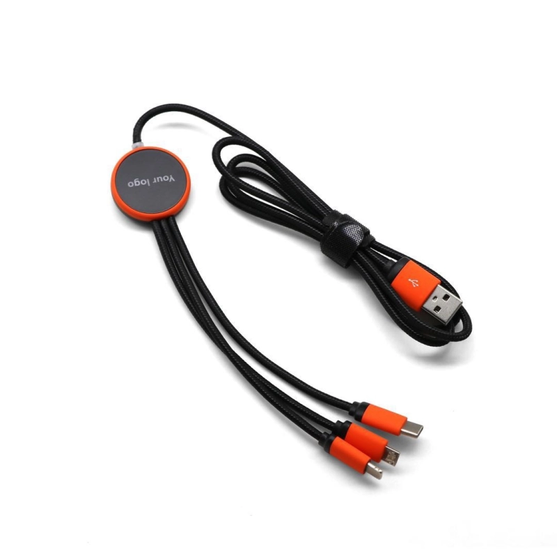 Cable Multiconector x 3 logo iluminado
