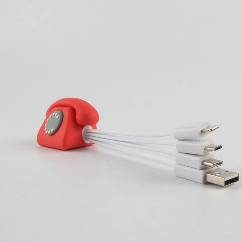 Cable Multiconector x 3 en PVC 3D en diseño personalizado