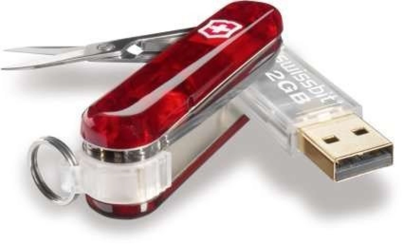 Memoria USB metalica en forma de Navaja con Tijera