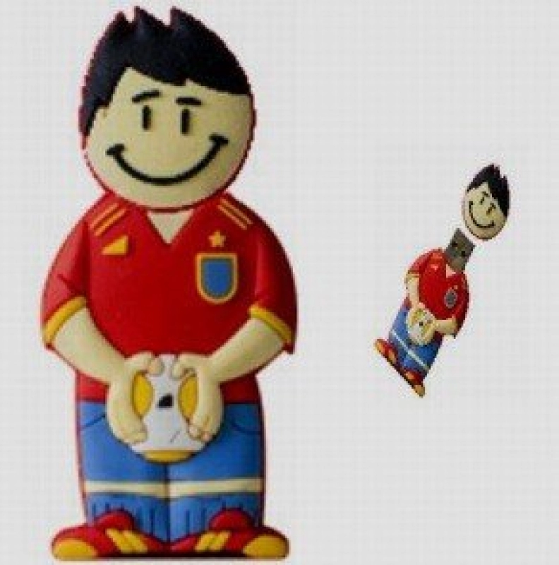 Memoria USB en PVC 2D diseño Futbolista