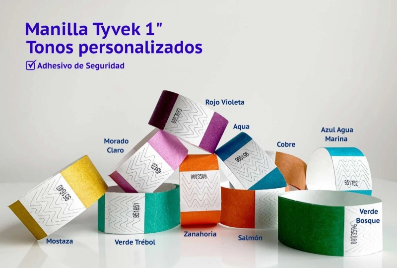 Manilla para identificación en Tyvek de 1"