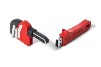Memoria USB en PVC 2D diseño Llave de Tubo
