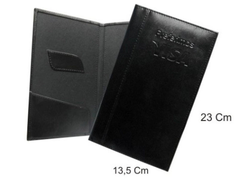 Porta Cuentas Visa, imitacion cuero, 13.5 x 23 cmts,