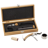 Set de 4 piezas para Vino en Bambú