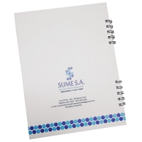 Cuaderno Argollado Pasta Dura, tamaño Carta, de 21 x 27 cmts