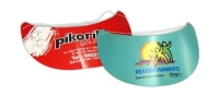 Visera Troquelada en carton cal. 325, ovalada, 26 x 11.5 cmts, con hilo elastico