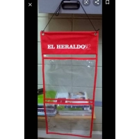 Exhibidor de Periódicos de 2 puestos, elaborado en Vinilo