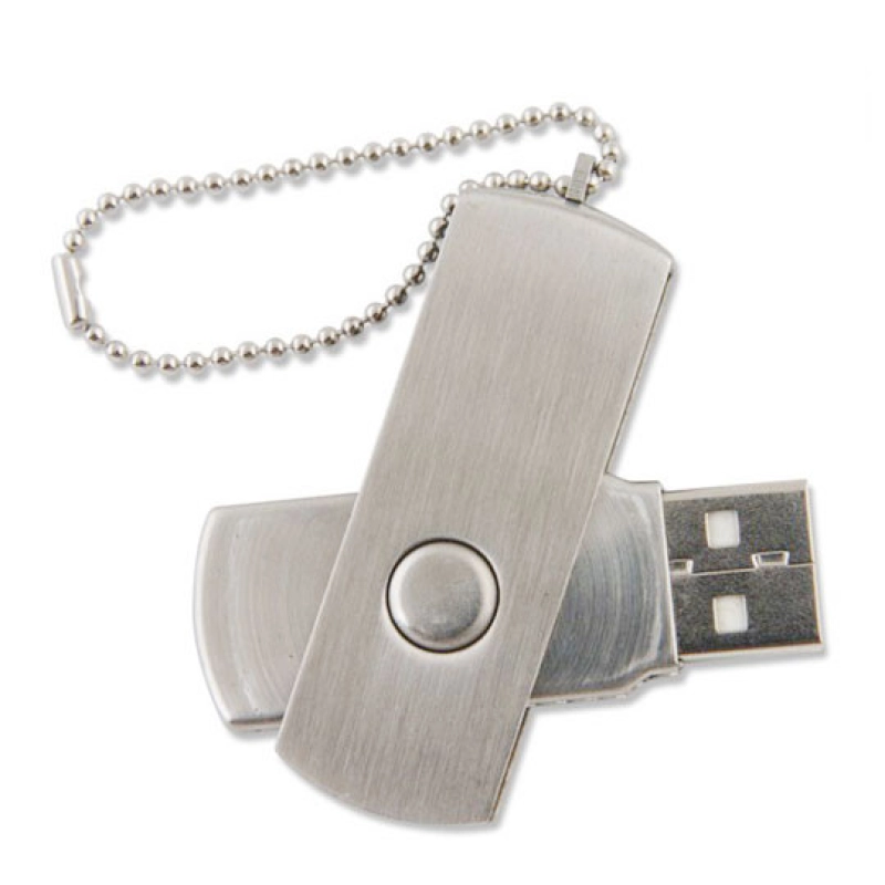 Memoria USB metalica giratoria
