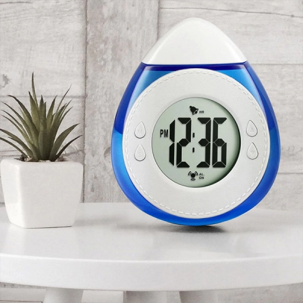Reloj Ocean, Digital LCD de baterias que funcionan con agua, 11 x 10.5 x 10.5 cmts