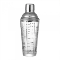 Set Moji, mezclador de 400 mlen vidrio y acero, con recetas para cocteles,