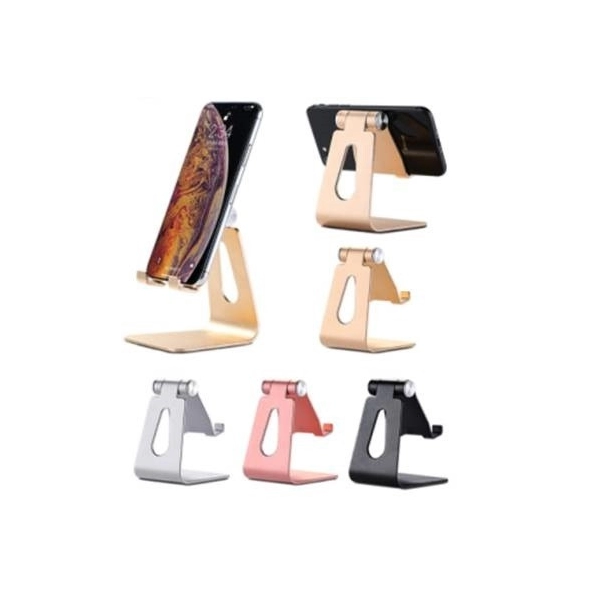 Stand Metalico para Celular y Tablet, tamaño 65 x 71 x 86 mm