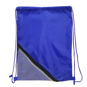 Tula Bimini, en poliester con bolsillo diagonal en malla, 34 x 43 cmts